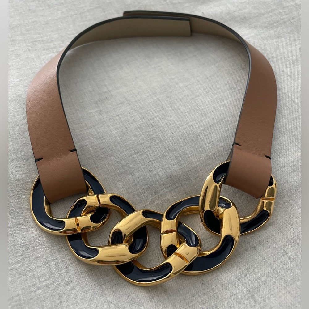 Marni - Chain Link Leather Collar